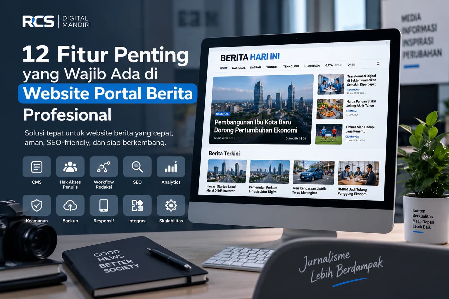 12 Fitur Penting yang Wajib Ada di Website Portal Berita Profesional